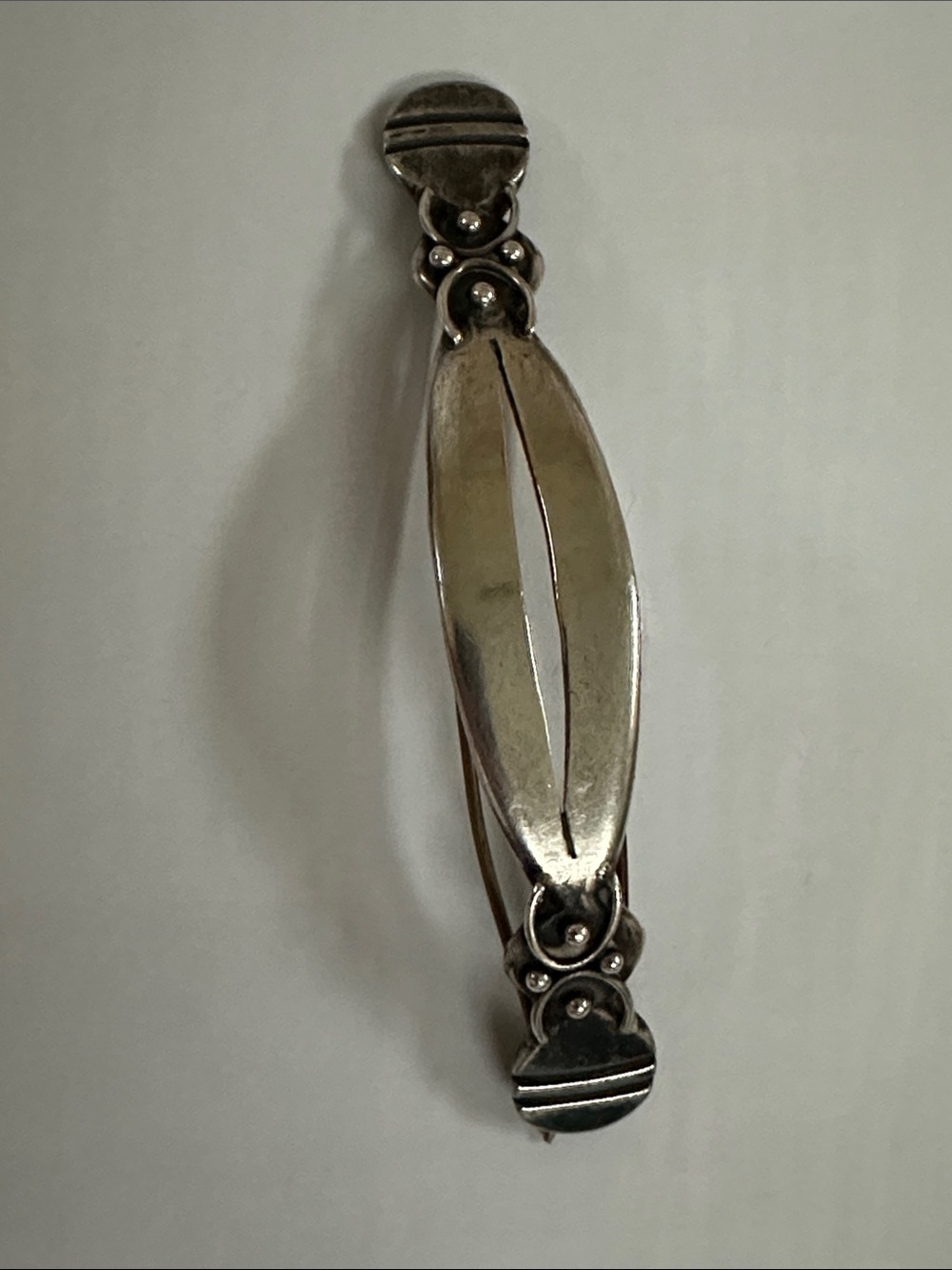 925 Sterling Silver Tone Women’s Clip-On Hair Barrette - Silver